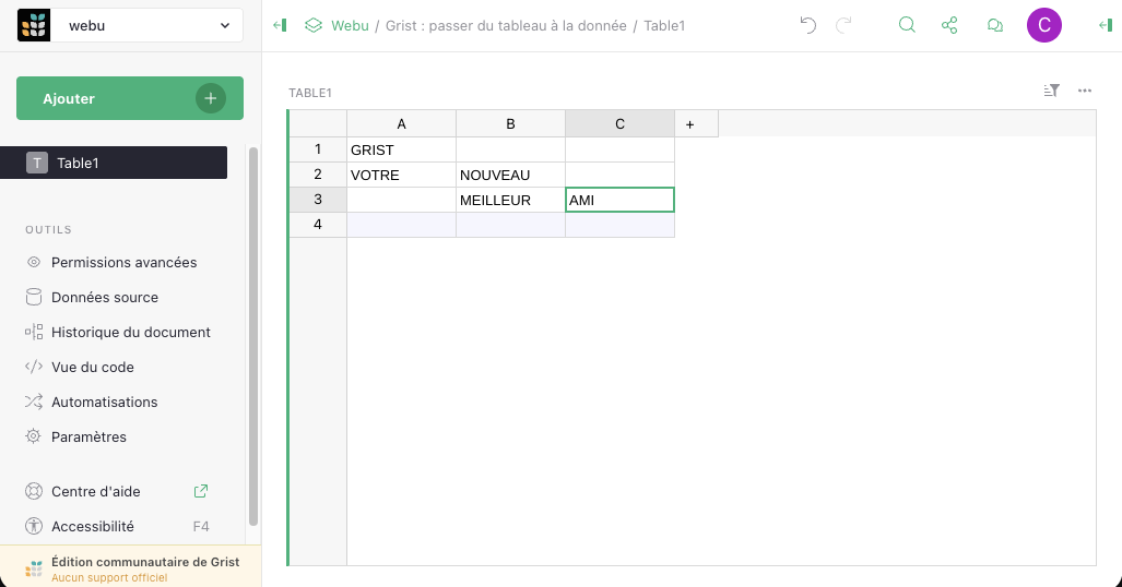 grist webu